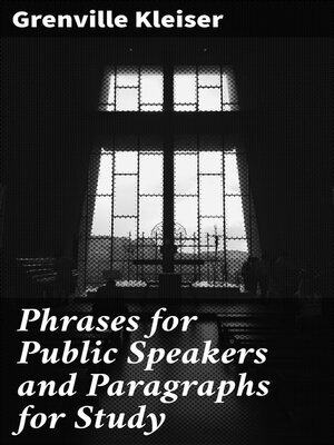 cover image of Phrases for Public Speakers and Paragraphs for Study